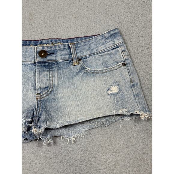 American Eagle Womens Size 4 Cut Off Denim Distressed Shorts - Picture 7 of 10